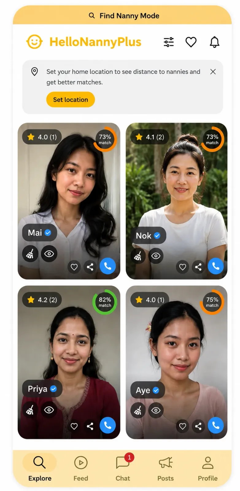 Browse mode showing 4 candidates